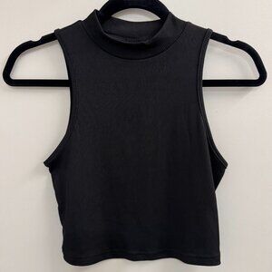 New Size M Women's SHEIN Black Sleeveless Turtle Neck Crop Top